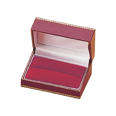 Leatherette Double Ring Box with Matching Insert and White Window