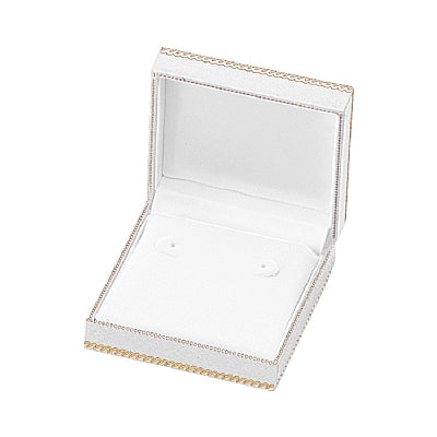 Leatherette Hoop Earring Box with Matching Insert and White Window
