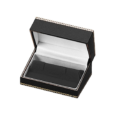 Leatherette Cufflink Box with Matching Insert and White Window