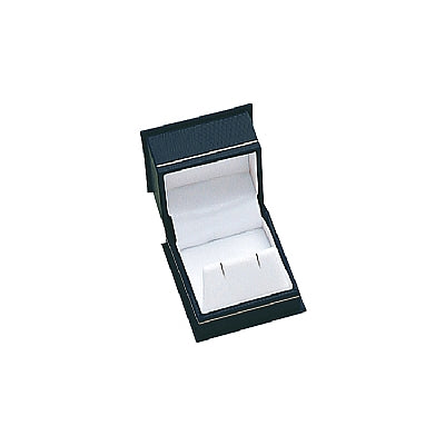 Lizard Skin Textured Leatherette Single Earring Box with White Interior