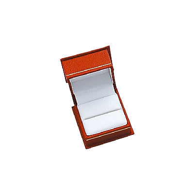 Lizard Skin Textured Leatherette Single Ring Box with White Interior