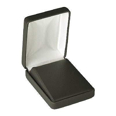 Leatherette Large Pendant Box with Matching Leather-Feel Inserts