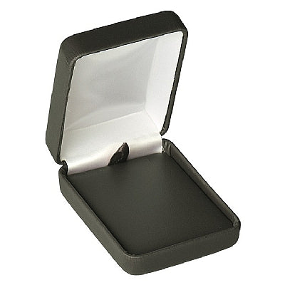 Leatherette Pendant Box with Matching Leather-Feel Inserts