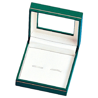 Paper Covered Cufflink Box with Window and Matching Interior