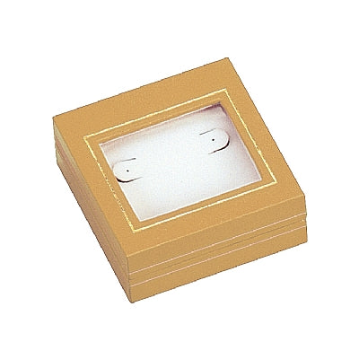 Paper Covered Hoop Earring Box with Window and Matching Interior