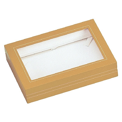 Paper Covered Pearl Box with Window and Matching Interior