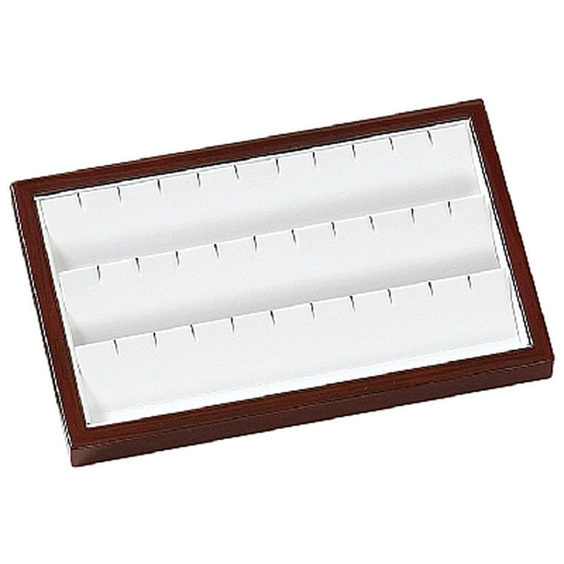 Leather & Wooden Earring Pad Tray