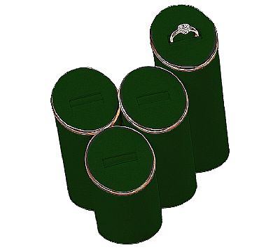 Leather Set Of 4 Ring Stands