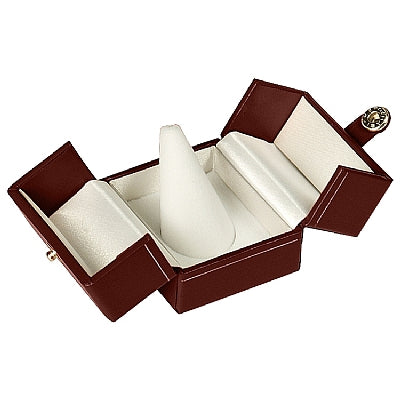 Paper Covered Finger Ring Box with Matching Insert