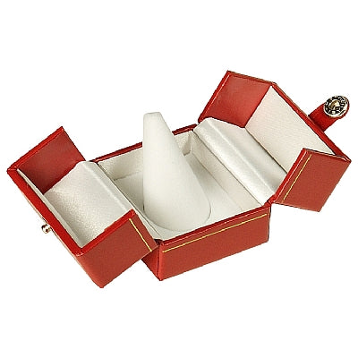 Paper Covered Finger Ring Box with Matching Insert