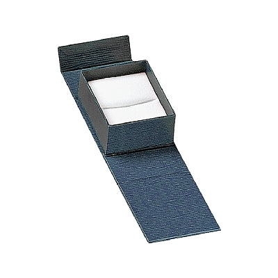 Textured Leatherette Single Ring Box with Magnetic Closure and White Insert