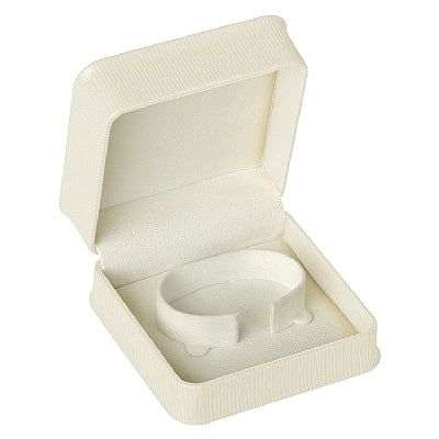 Embossed Leatherette Bangle Box with White Velvet Interior