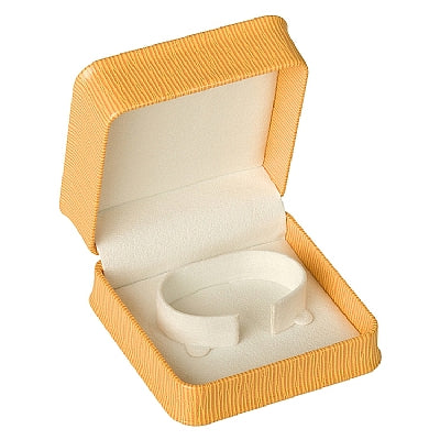 Embossed Leatherette Bangle Box with White Velvet Interior