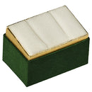 Two-tone Paper Double Ring Box with Gold Accent