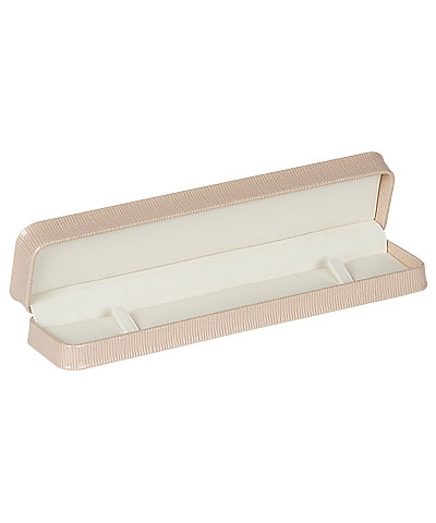 Embossed Leatherette Bracelet Box with Cream Leatherette Interior
