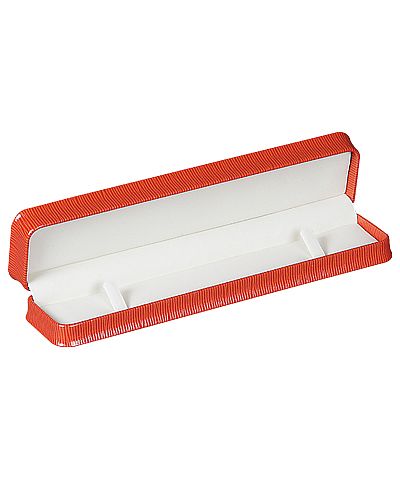 Embossed Leatherette Bracelet Box with Cream Leatherette Interior