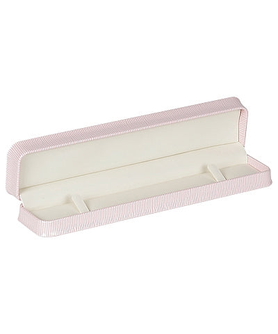 Embossed Leatherette Bracelet Box with Cream Leatherette Interior