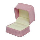Embossed Leatherette Single Ring Box with Cream Leatherette Interior