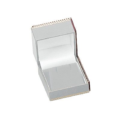 Leatherette Single Earring Box with Matching Insert and White Window