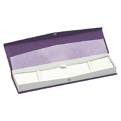 Textured Paper Covered Bracelet Box with White Insert