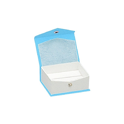 Textured Paper Covered Double Ring Box with White Insert