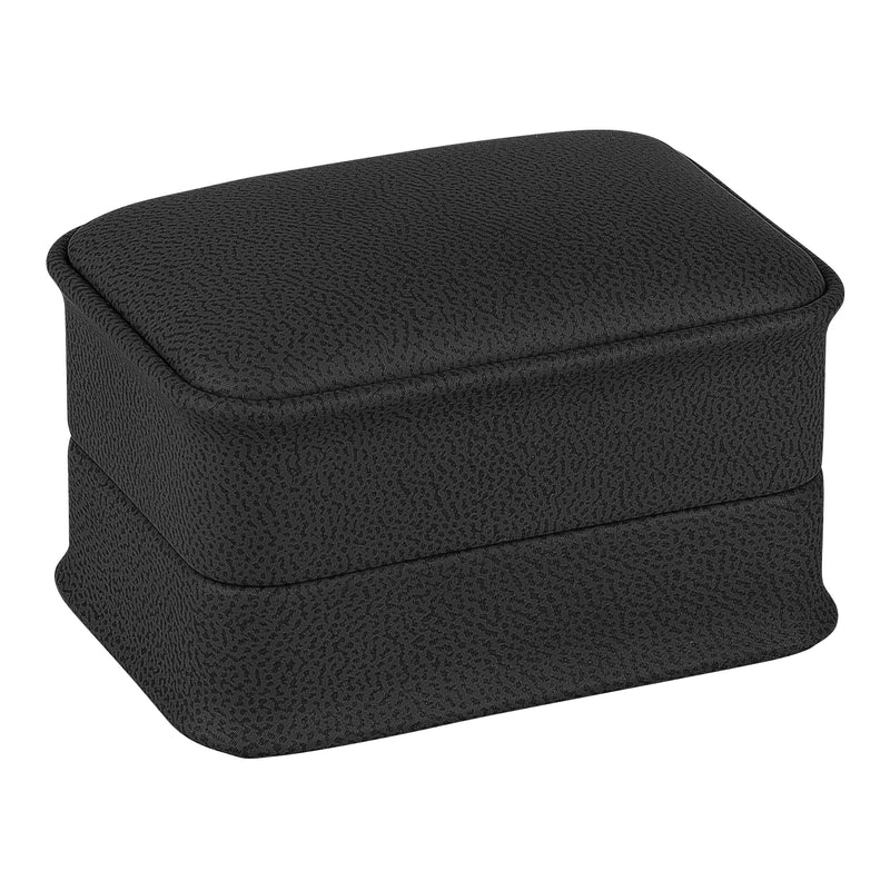 Nabuka Leatherette Double Ring Box with Cream Interior