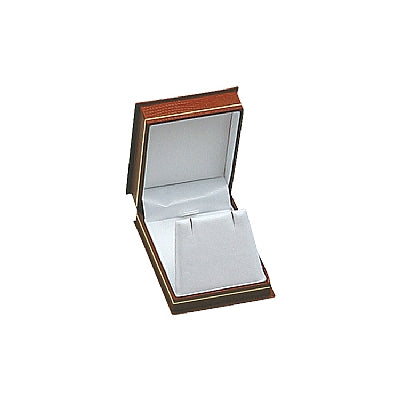 Lizard Skin Textured Leatherette Pendant or Earring Box with White Interior