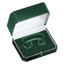 Leatherette Bangle Box with Gold Accent and Matching Insert