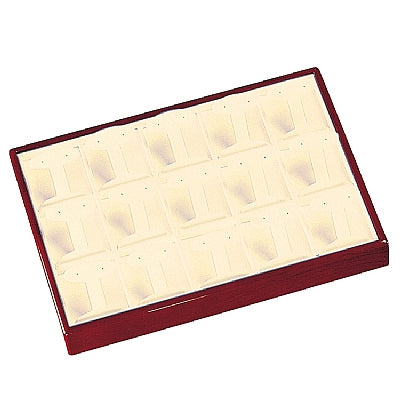 Leather & Wood 25 Earring Tray