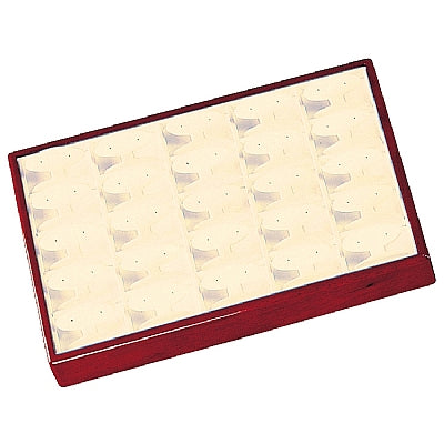 Leather & Wood 25 Earring Tray