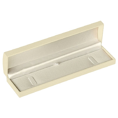 Paper Covered Bracelet Box with Gold Accent and White Interior