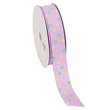 Grosgrain Multi-Colored Dot Ribbon