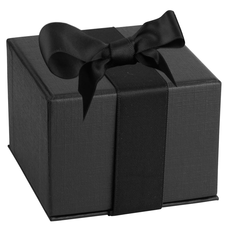 Leatherette Single Ring Box Leatherette Interior with Matching Ribboned Packer