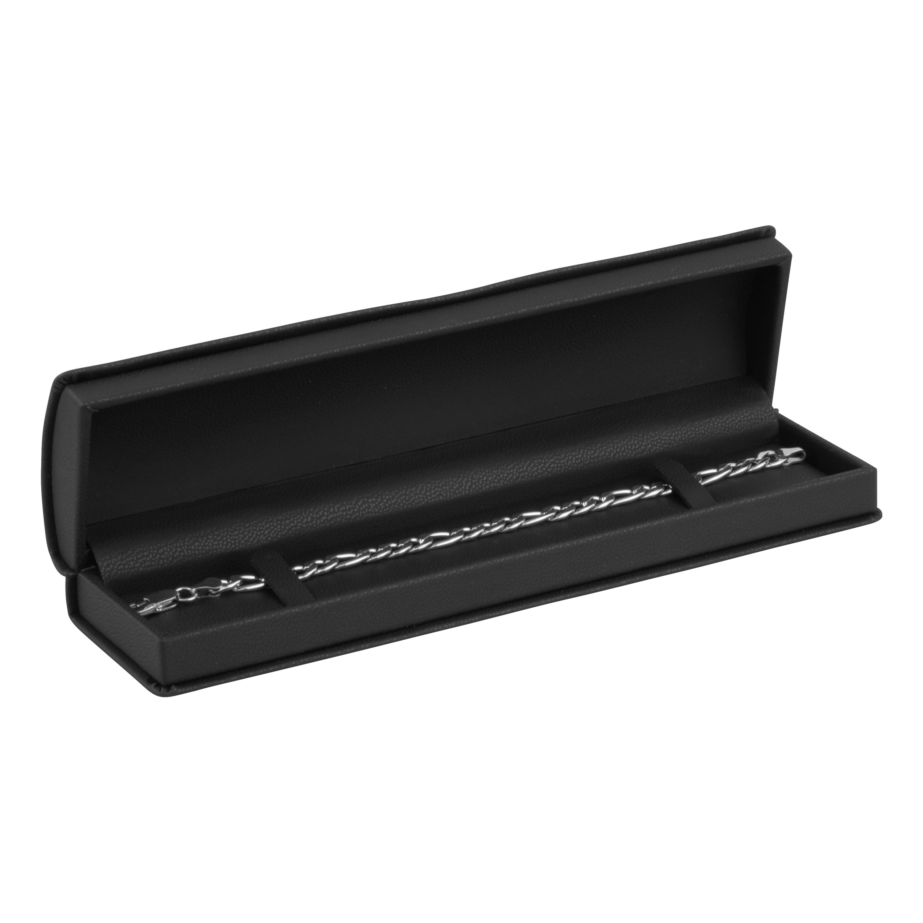 Leatherette Bracelet Box Leatherette Interior with Matching Ribboned Packer