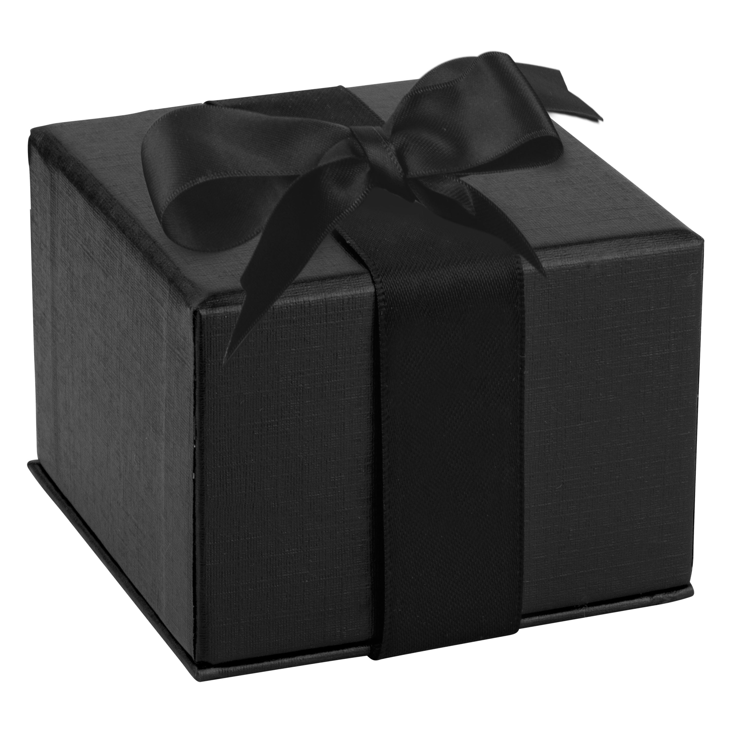 Leatherette Single Earring Box Leatherette Interior with Matching Ribboned Packer