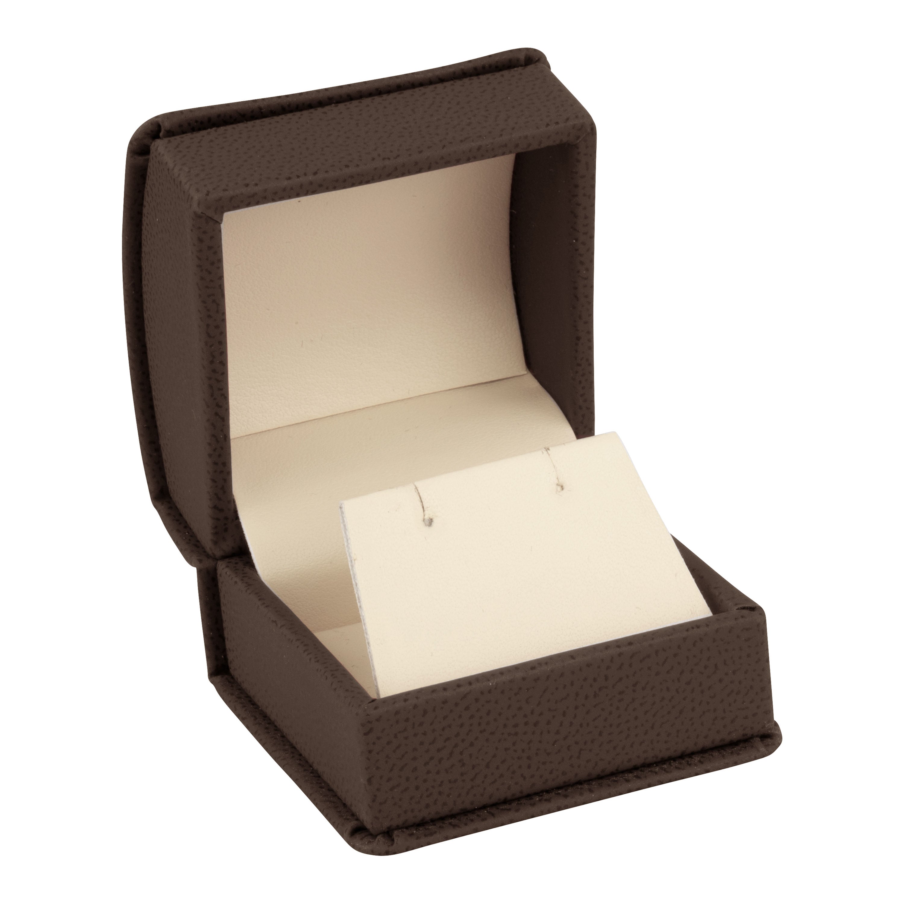 Leatherette Single Earring Box Leatherette Interior with Matching Ribboned Packer