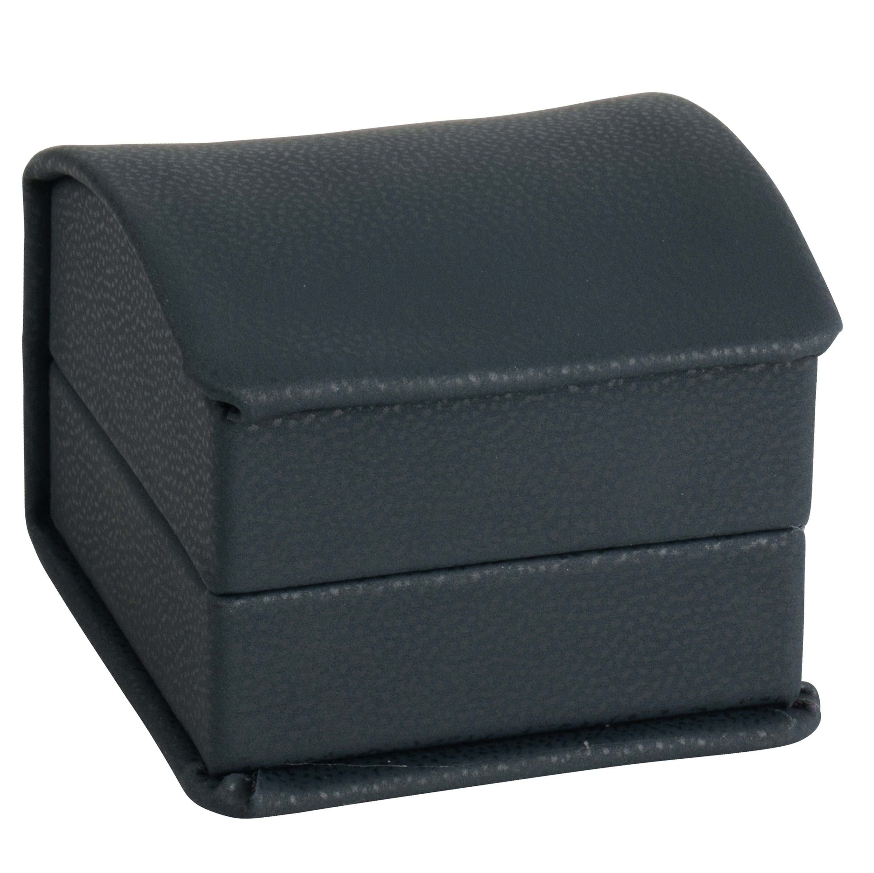 Leatherette Single Earring Box Leatherette Interior with Matching Ribboned Packer