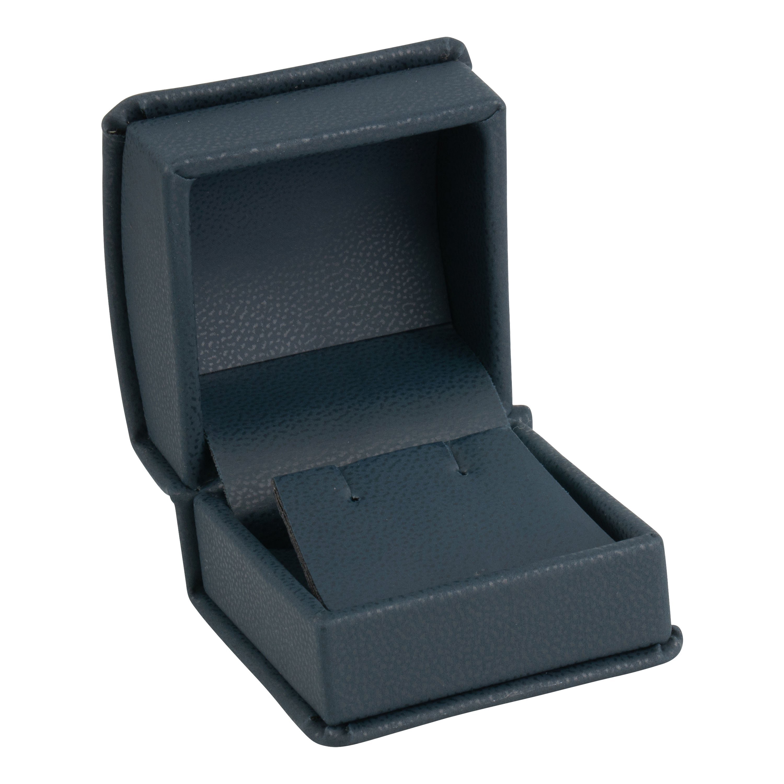 Leatherette Single Earring Box Leatherette Interior with Matching Ribboned Packer