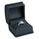 Leatherette Single Ring Box Leatherette Interior with Matching Ribboned Packer
