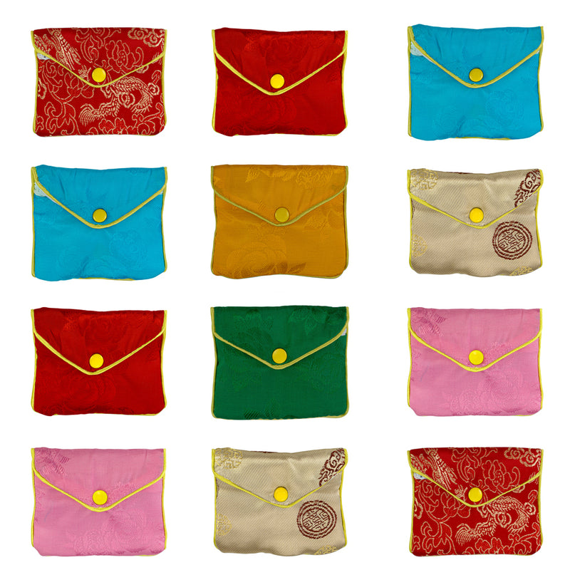 Assorted Printed Chinese Brocade Pouch
