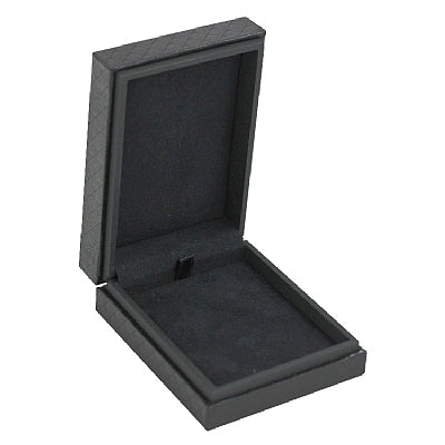 Textured Leatherette Pendant Box with Suede Interior