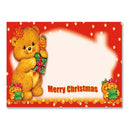 Merry Xmas Bear Gift Tag - 8.90 cm x 5 cm