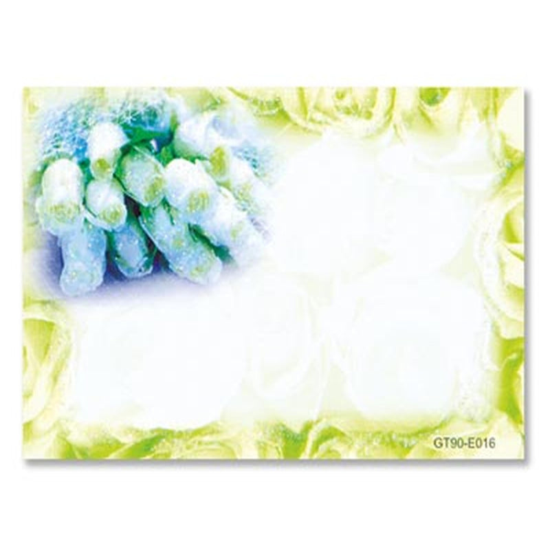 White Roses Gift Tag with Glitter - 3.5" x 2"