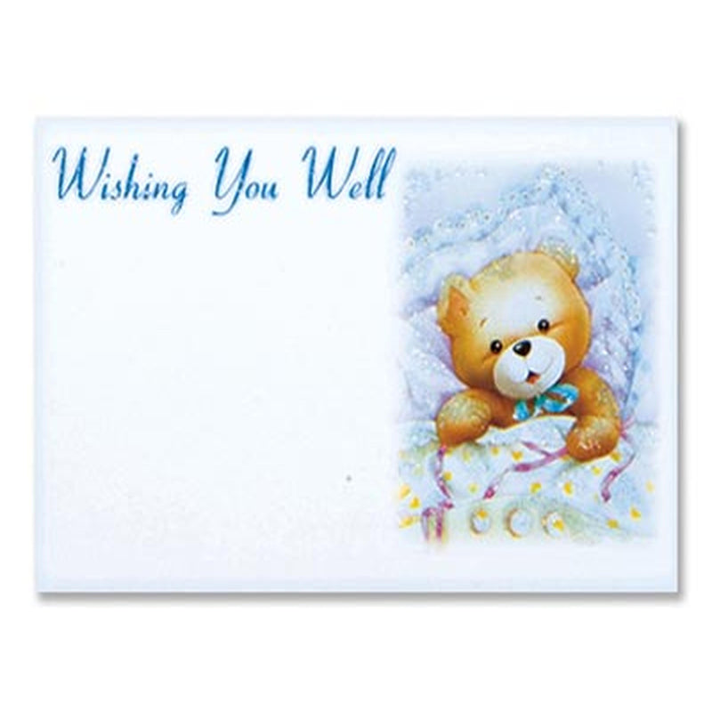 Wishing You Well Gift Tag with Glitter - 3.5" x 2"