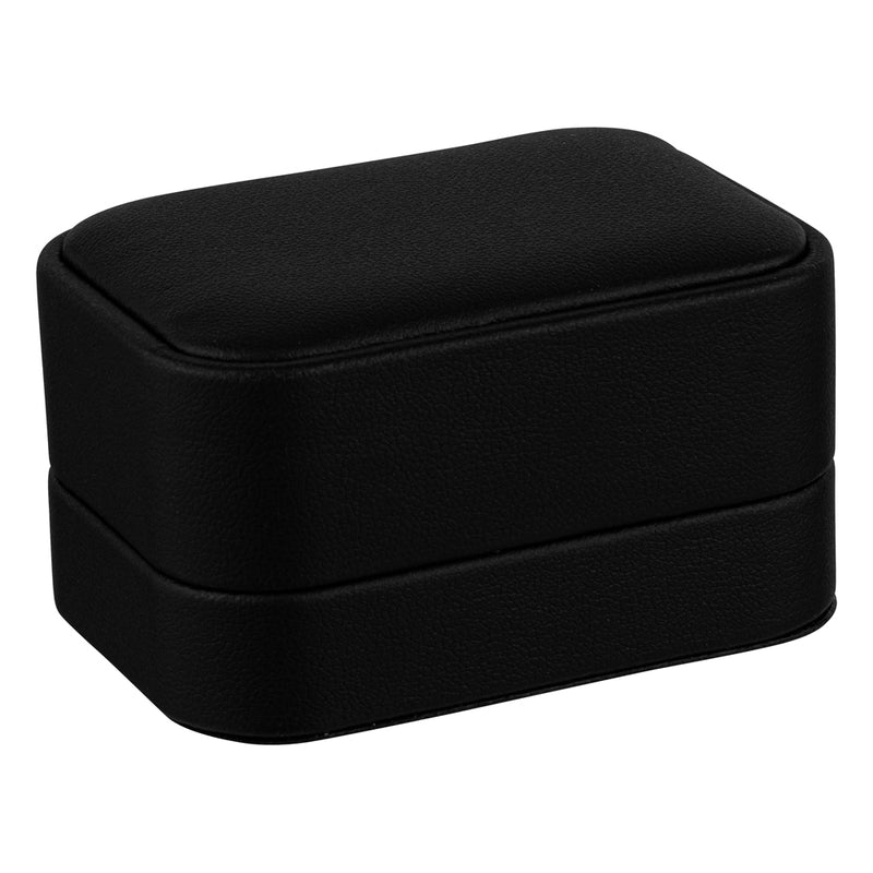 Leatherette Double Ring Box with Matching Interior
