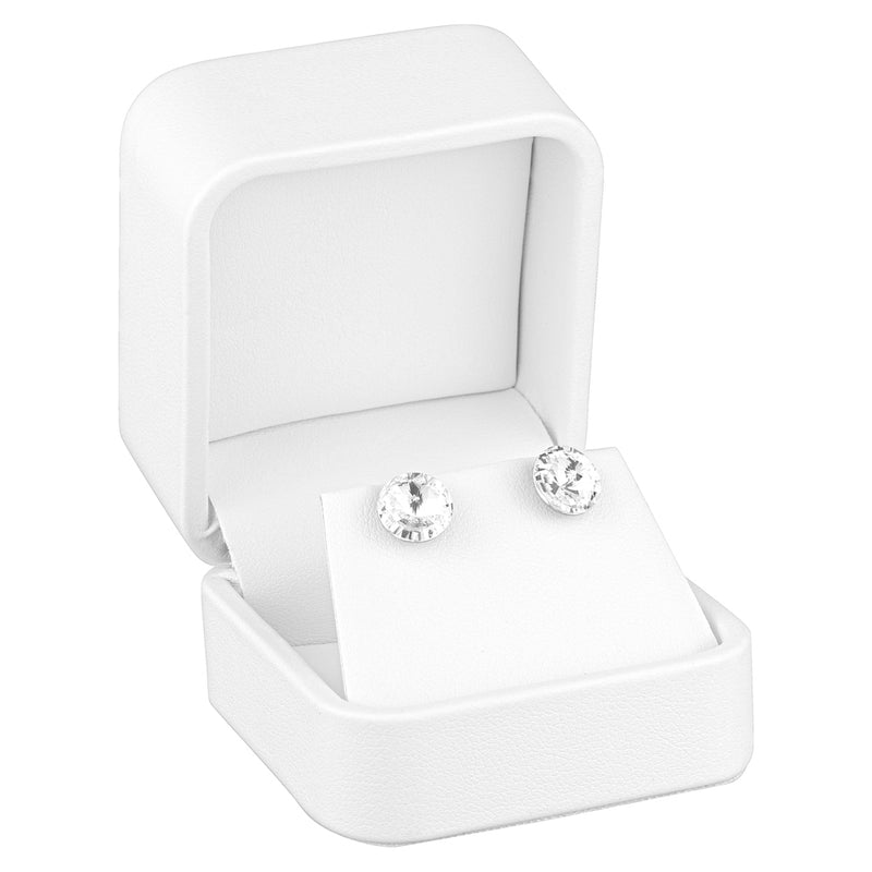 Leatherette Single Earring Box with Matching Interior