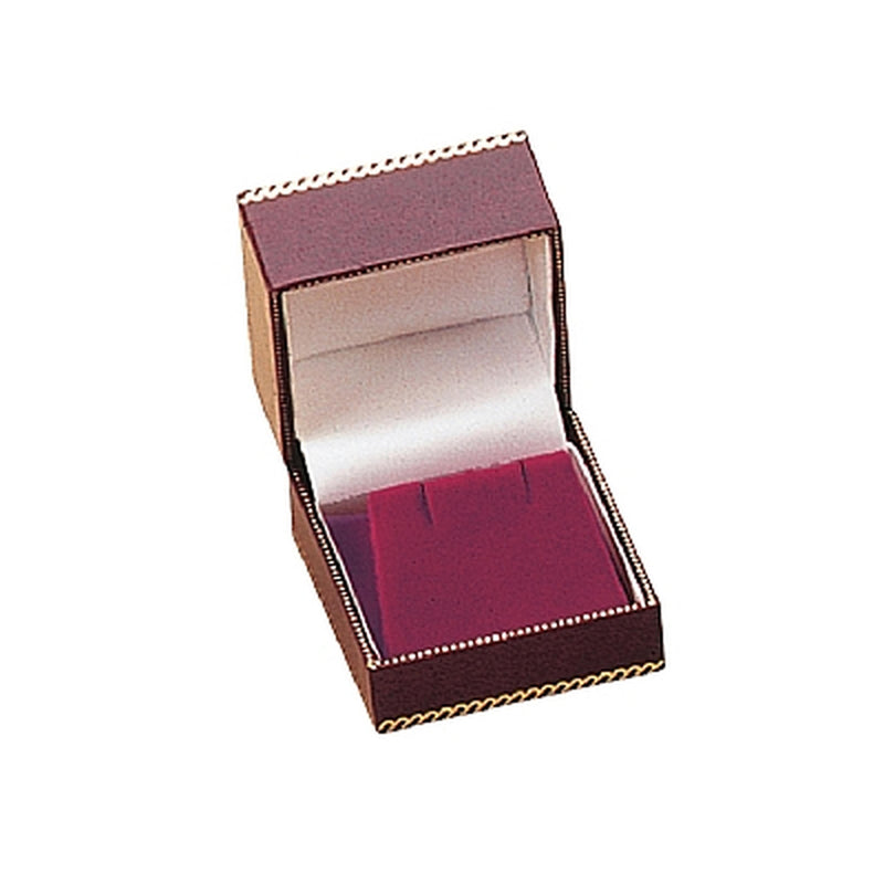 Leatherette Single Earring Box with Matching Insert and White Window