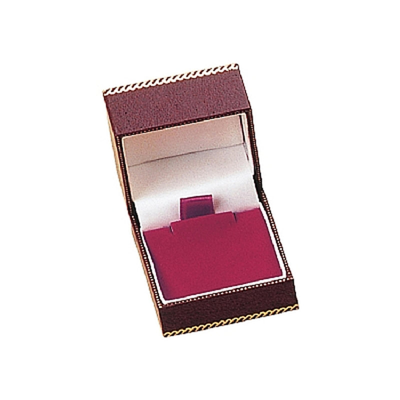 Leatherette Pendant Box with Matching Insert and White Window