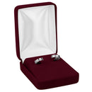 Velour Hoop Earring Box with White Sleeve