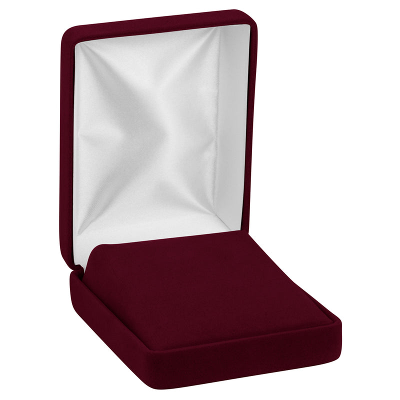 Velour Large Pendant Box with White Sleeve